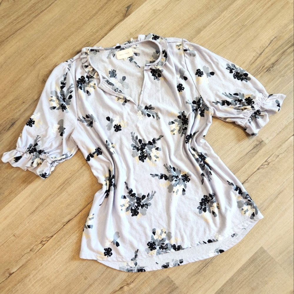 Lilac Half Sleeve Top